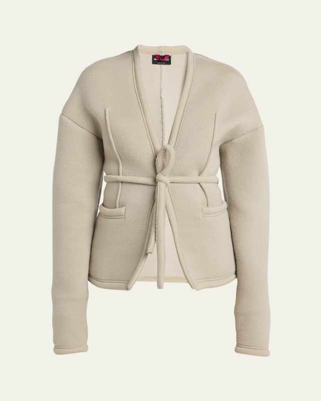 Cocoon Belted Cashmere Jacket